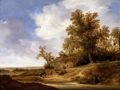 Eine Straße in der Nähe von Hütten von Jakob Van Moscher